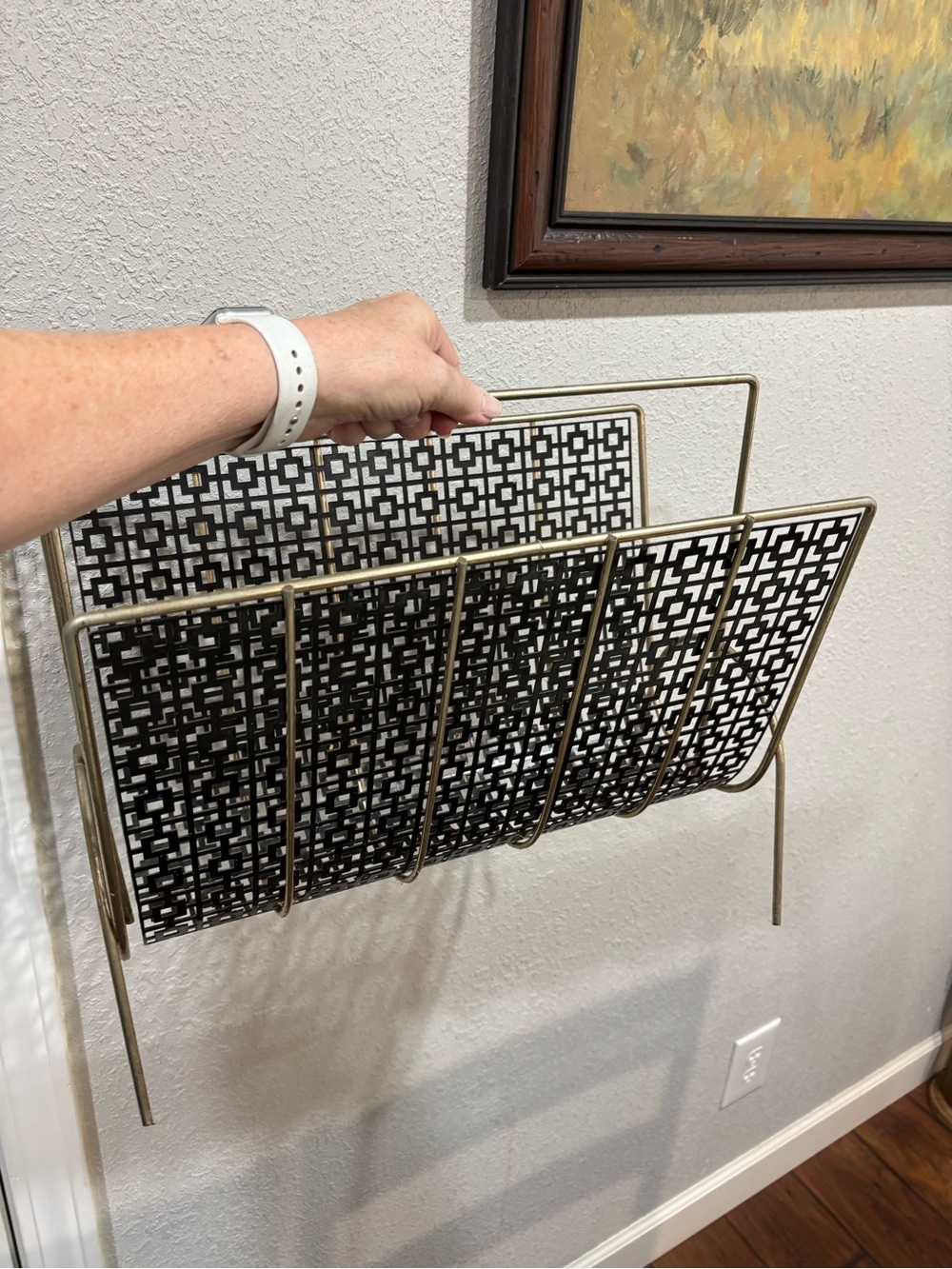 1960's MCM Magazine Rack Sleek Retro Mod Style - Picture 6 of 11